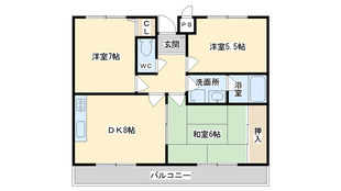 高槻市駅 バス20分  竹の内下車：停歩5分 3階の物件間取画像